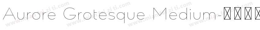 Aurore Grotesque Medium字体转换